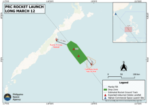 Chinese Rocket over Palawan